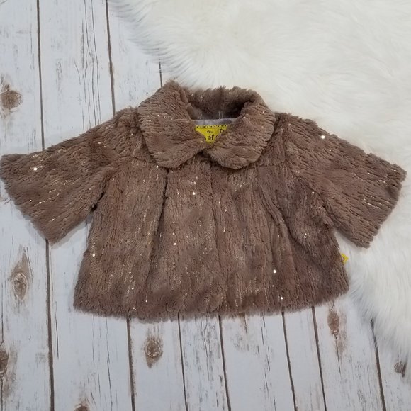 Peace of Cake Faux Fur Jacket Toddler 2-4 - Picture 2 of 13